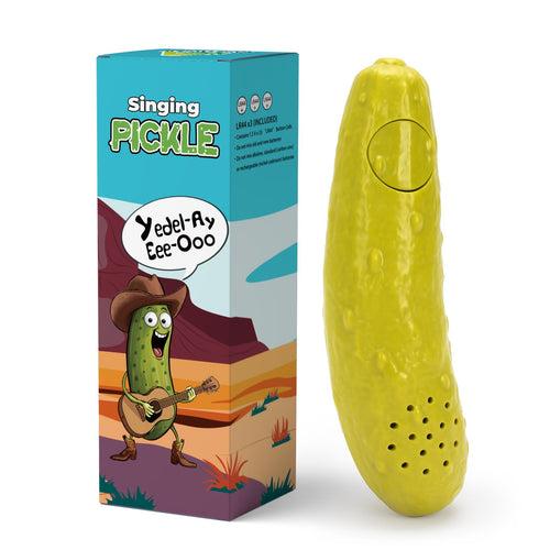 A AIFAMY Pickle That Yodels- Singing Cucumber Toy - Funny Gag Gift Idea for Adults Friends and Family Includes Batteries