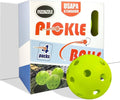 Fizzazzle Indoor Pickleball Balls - 4 Pack 26 Holes - USAPA Standard Pickleball Balls - Pickleball Accessories Set - High Resilience & Durability Green Pickle Balls