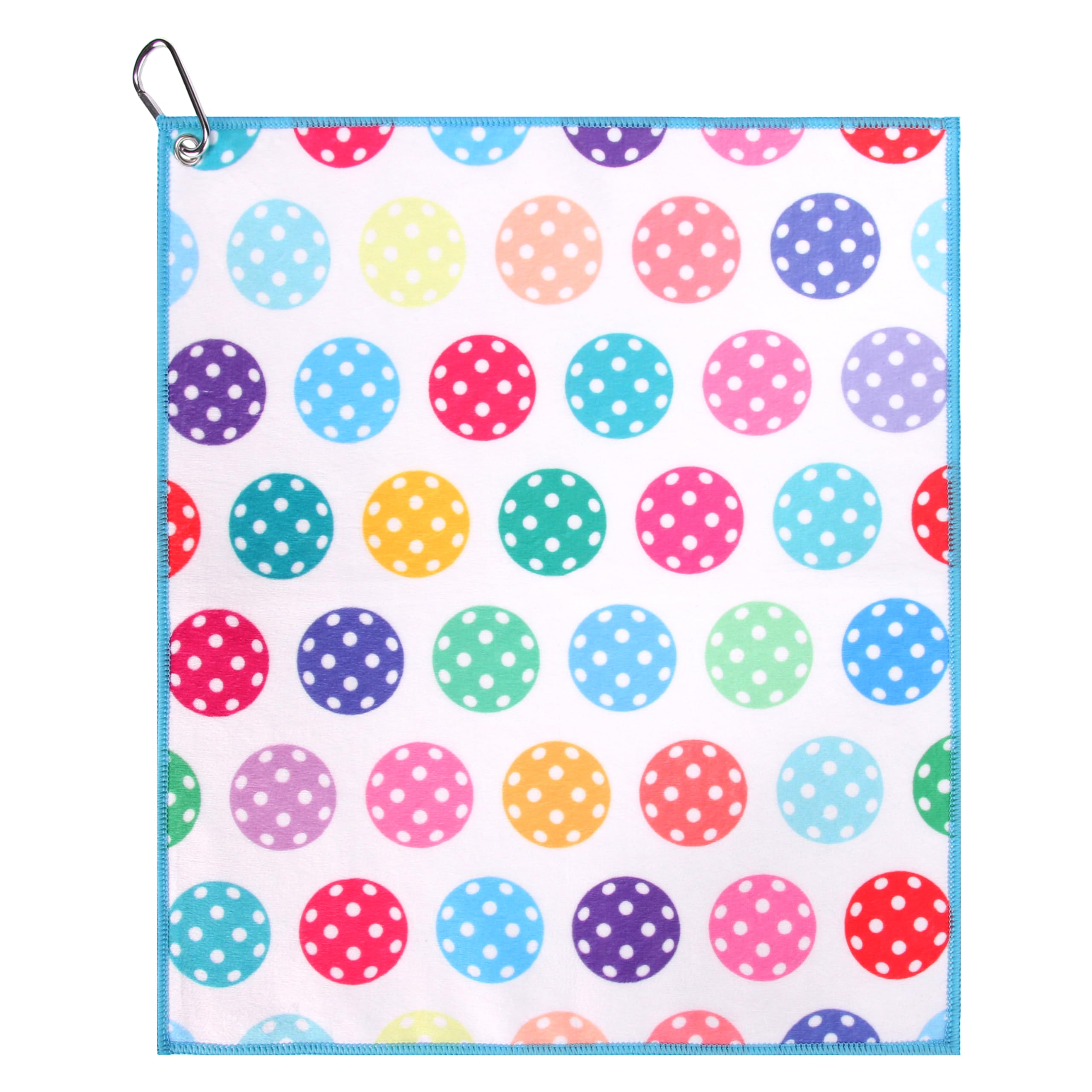 Millie Rose Pickleball Towels in Fashionable Prints - Cute 15x17 inch Microfiber & Cotton Athletic Towels with Carabiner Clip - Pickleball Accessories Pickleball Gifts (Colorful Pickle)