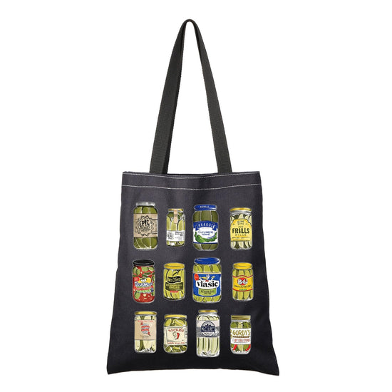 G2TUP Pickle Gift Pickle Lover Tote Bag Canned Pickles Handbag Pickled Food Enthusiasts Gift Canning Enthusiasts Gift (Pickle Lover TB B)
