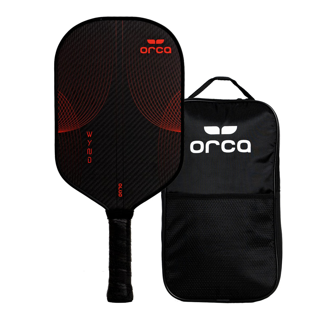 Orca Paddle Co. Wynd Pickleball Paddle Set with Padded Carrying Bag - Light Carbon Fiber Racket with Nomex Honeycomb Core Anti-Slip Grip for Adults - Premium Pickle-Ball Equipment and Accessories