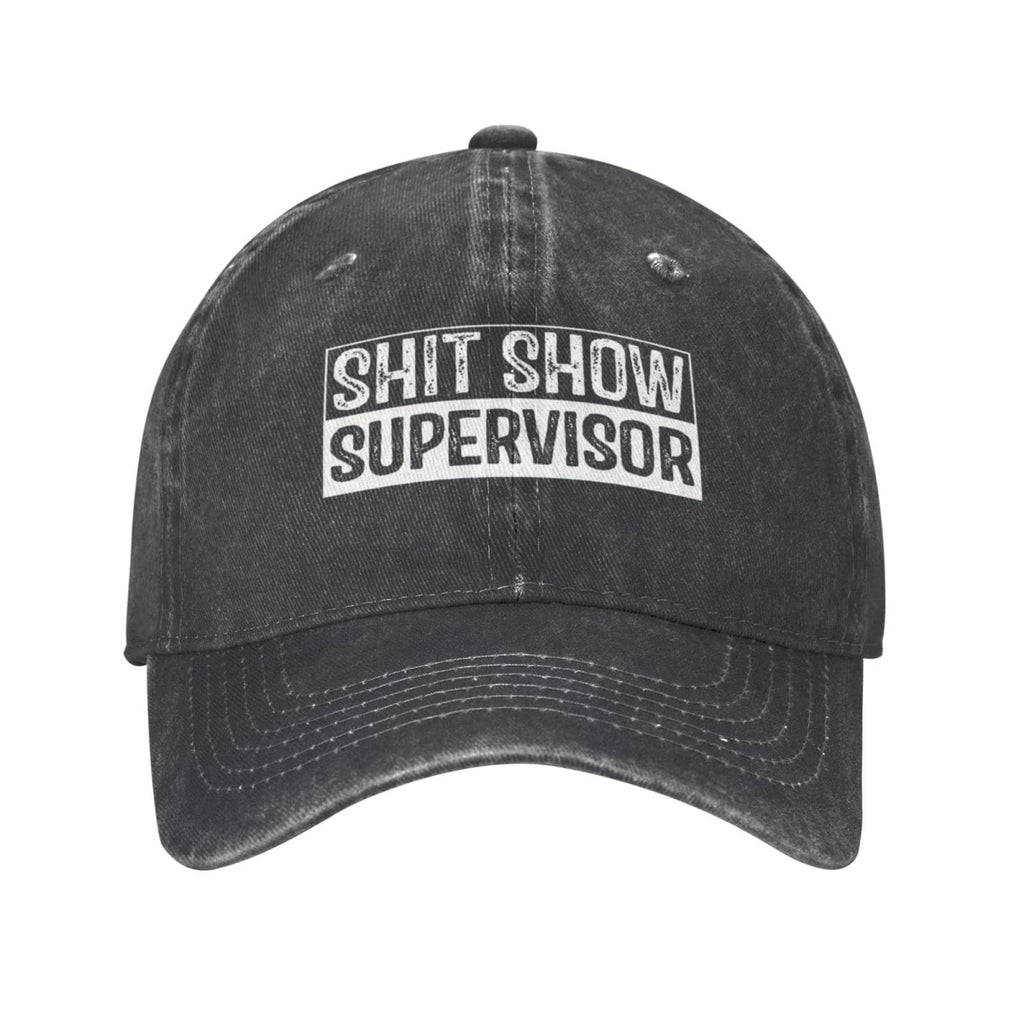 Hats for Men Baseball Cap Shit Show Supervisor Workout Hats for Womens Golf Hat Light Weight Shit Show Ball Caps Black