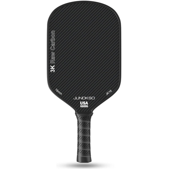 JUNDKSO Pickleball Paddles 3K Raw Carbon Fiber Surface (CFS) High Grit & Spin USA Pickleball Approved Pickle Ball Racket with 16MM Polypropylene Honeycomb Core for Novice and Pro